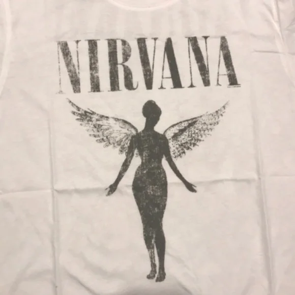 SOLD OUT White Nirvana Vintage Concert Band Graphic Tee - Picture 6 of 7